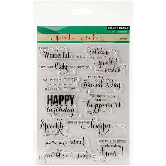 Penny Black Sprinkles &#x26; Smiles Clear Stamps